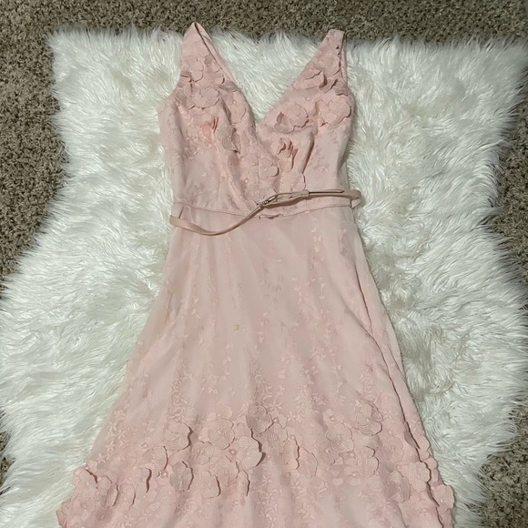 Karl Lagerfeld Light Pink Ros High Low Gown - Picture 8 of 9